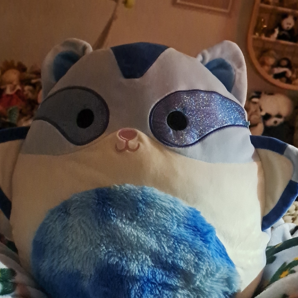 Squishmallows Blue and White Plush Cat